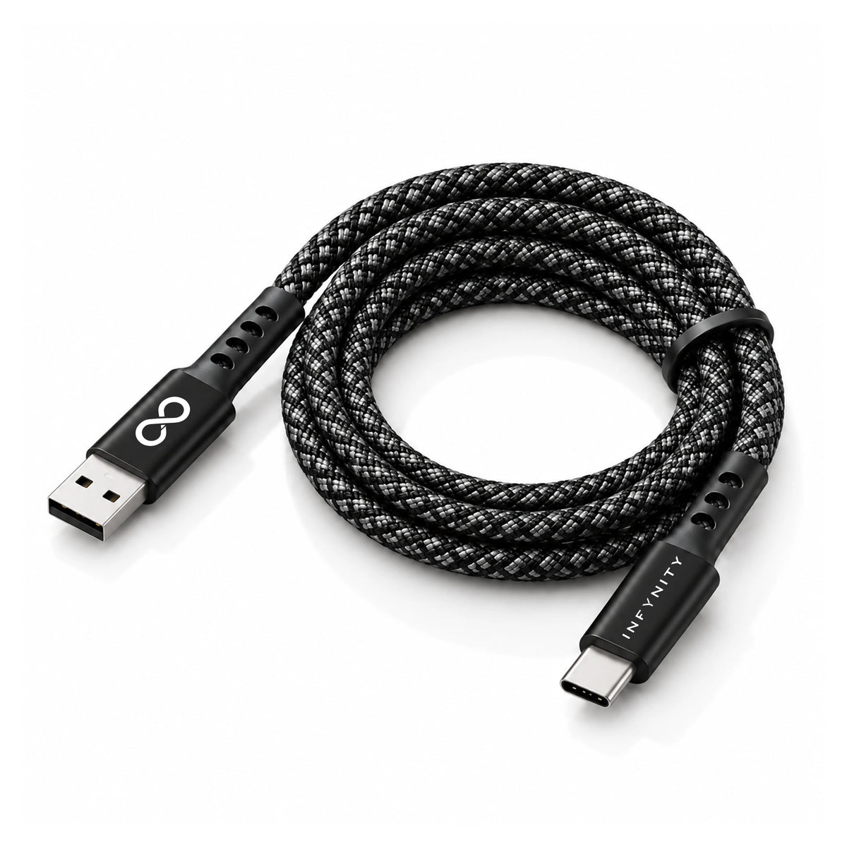 INFYNITY 60W USB-A to Type-C Fast Charging Cable – 1.5M Nylon Braided
