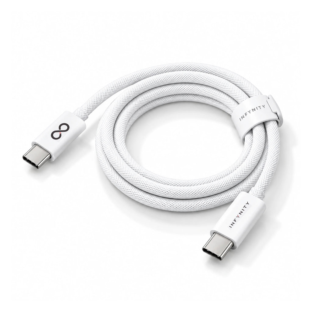 INFYNITY 27W Type-C to Type-C Fast Charging Cable – 1M Nylon Braided