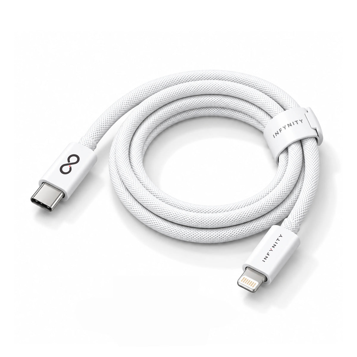 INFYNITY 27W Type-C to Lightning Fast Charging Cable – 1M Nylon Braided