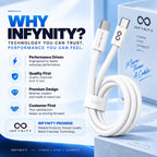 INFYNITY 27W Type-C to Type-C Fast Charging Cable – 1M Nylon Braided