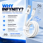 INFYNITY 3A USB-A to Type-C Fast Charging Cable – 1M Nylon Braided