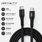 TYPE-C to TYPE-C CABLE BLACK 60W