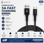 USB TYPE to TYPE-C CABLE BLACK 60W